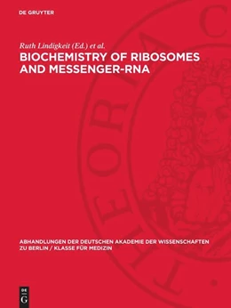 Abbildung von Lindigkeit / Langen | Biochemistry of Ribosomes and Messenger-RNA | 1. Auflage | 1968 | beck-shop.de
