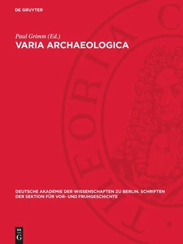 Abbildung von Grimm | Varia Archaeologica | 1. Auflage | 1964 | beck-shop.de