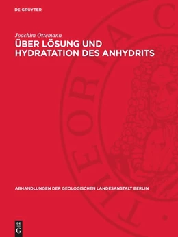 Abbildung von Ottemann | Über Lösung und Hydratation des Anhydrits | 1. Auflage | 1950 | beck-shop.de