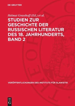 Abbildung von Grasshoff / Lehmann | Studien zur Geschichte der Russischen Literatur des 18. Jahrhunderts, Band 2 | 1. Auflage | 1968 | beck-shop.de