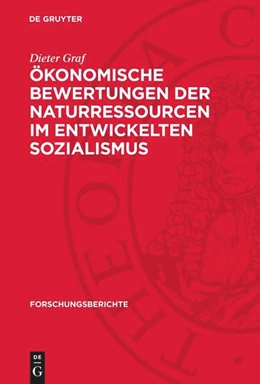 Abbildung von Graf | Ökonomische Bewertungen der Naturressourcen im entwickelten Sozialismus | 1. Auflage | 1980 | beck-shop.de