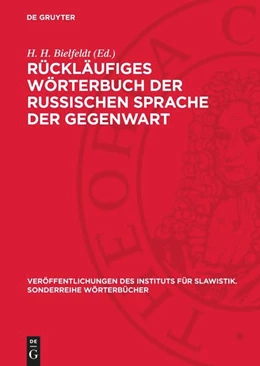 Abbildung von Bielfeldt | Rückläufiges Wörterbuch der russischen Sprache der Gegenwart | 2. Auflage | 1965 | beck-shop.de
