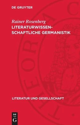 Abbildung von Rosenberg | Literaturwissenschaftliche Germanistik | 1. Auflage | 1989 | beck-shop.de