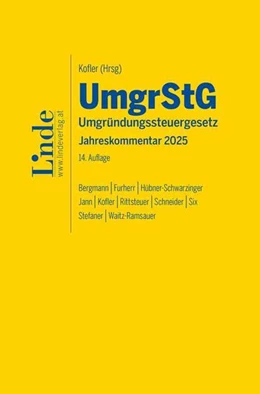 Abbildung von Bergmann / Kofler | UmgrStG | Umgründungssteuergesetz 2025 | 14. Auflage | 2025 | beck-shop.de