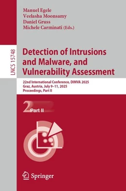 Abbildung von Egele / Moonsamy | Detection of Intrusions and Malware, and Vulnerability Assessment | 1. Auflage | 2025 | beck-shop.de