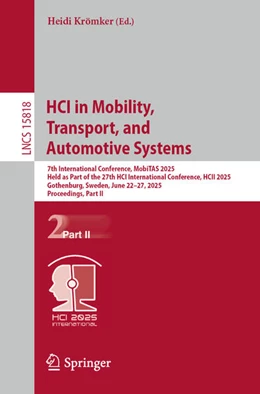 Abbildung von Krömker | HCI in Mobility, Transport, and Automotive Systems | 1. Auflage | 2025 | beck-shop.de