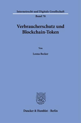 Abbildung von Becker | Verbraucherschutz und Blockchain-Token | 1. Auflage | 2025 | beck-shop.de