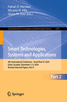 Abbildung von Narváez / Villa | Smart Technologies, Systems and Applications | 1. Auflage | 2025 | beck-shop.de
