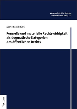 Abbildung von Rulfs | Formelle und materielle Rechtswidrigkeit als dogmatische Kategorien des öffentlichen Rechts | 1. Auflage | 2025 | beck-shop.de