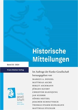 Abbildung von Denzel / Asche | Historische Mitteilungen 35 (2024) | 1. Auflage | 2025 | beck-shop.de