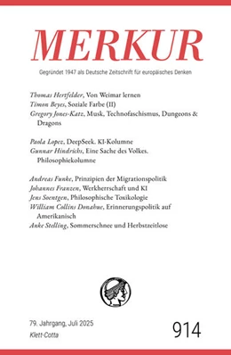 Abbildung von Demand / Knörer | MERKUR 7/2025, Jg.79 | 1. Auflage | 2025 | beck-shop.de
