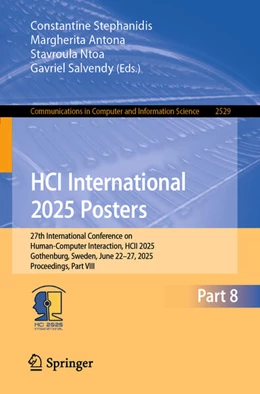 Abbildung von Stephanidis / Antona | HCI International 2025 Posters | 1. Auflage | 2025 | beck-shop.de