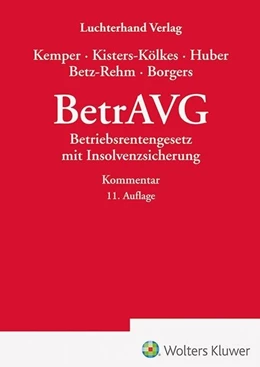 Abbildung von Kemper / Kister-Kölkes | BetrAVG - Kommentar | 11. Auflage | 2025 | beck-shop.de
