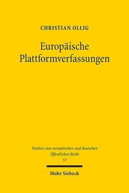Abbildung von Ollig | Europäische Plattformverfassungen | 1. Auflage | 2025 | beck-shop.de