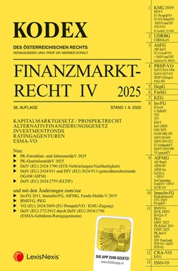 Abbildung von Doralt | KODEX Finanzmarktrecht Band IV 2025 | 38. Auflage | 2025 | beck-shop.de