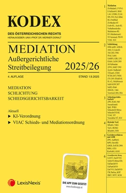 Abbildung von Doralt | KODEX Mediation 2025/26 | 4. Auflage | 2025 | beck-shop.de