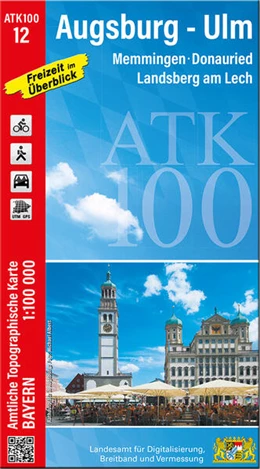 Abbildung von Landesamt für Digitalisierung | Augsburg-Ulm (Amtliche Topographische Karte 1:100000) | 1. Auflage | 2025 | beck-shop.de