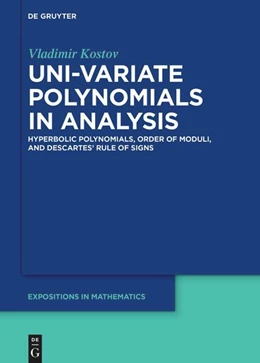 Abbildung von Kostov | Uni-variate Polynomials in Analysis | 1. Auflage | 2025 | 78 | beck-shop.de