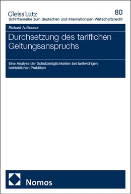 Abbildung von Aufhauser | Durchsetzung des tariflichen Geltungsanspruchs | 1. Auflage | 2025 | 80 | beck-shop.de