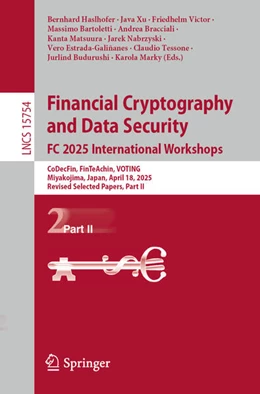 Abbildung von Haslhofer / Xu | Financial Cryptography and Data Security. FC 2025 International Workshops | 1. Auflage | 2025 | beck-shop.de