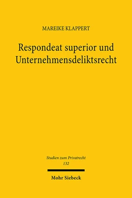 Abbildung von Klappert | Respondeat superior und Unternehmensdeliktsrecht | 1. Auflage | 2025 | beck-shop.de