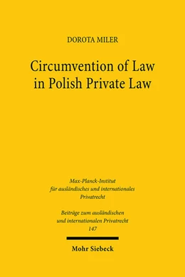 Abbildung von Miler | Circumvention of Law in Polish Private Law | 1. Auflage | 2025 | beck-shop.de