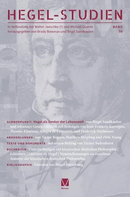 Abbildung von Bowman / Sandkaulen | Hegel-Studien, Bd. 58 | 1. Auflage | 2025 | beck-shop.de