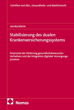 Abbildung von Bührle | Stabilisierung des dualen Krankenversicherungssystems | 1. Auflage | 2025 | beck-shop.de