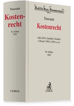 Abbildung von Toussaint | Kostenrecht | 56. Auflage | 2026 | Band 2 | beck-shop.de