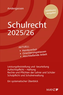 Abbildung von Andergassen | Schulrecht 2025/26 | 10. Auflage | 2025 | beck-shop.de