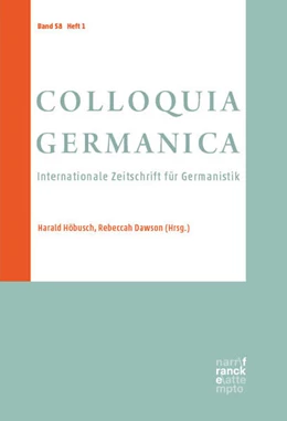 Abbildung von Mattner | COLLOQUIA GERMANICA 58, 1 | 1. Auflage | 2025 | beck-shop.de