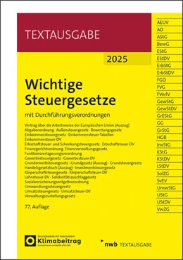 Abbildung von Wichtige Steuergesetze | 77. Auflage | 2025 | beck-shop.de