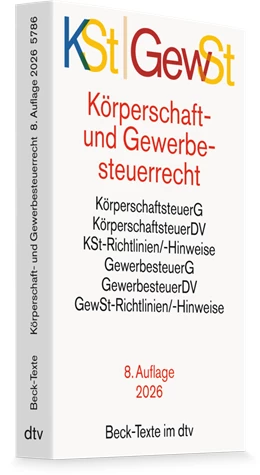 Abbildung von Körperschaftsteuerrecht / Gewerbesteuerrecht: KSt / GewSt | 8. Auflage | 2026 | 5786 | beck-shop.de