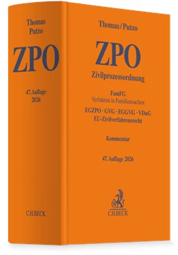 Abbildung von Thomas / Putzo | Zivilprozessordnung: ZPO | 47. Auflage | 2026 | beck-shop.de