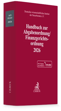 Abbildung von Handbuch zur Abgabenordnung / Finanzgerichtsordnung 2026: AO / FGO 2026 | 1. Auflage | 2026 | beck-shop.de