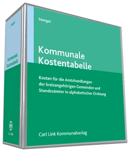 Abbildung von Stengel (Hrsg.) | Kommunale Kostentabelle | 1. Auflage | 2019 | beck-shop.de