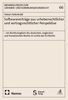 Abbildung von Hafenbrädl | Softwareverträge aus urheberrechtlicher und vertragsrechtlicher Perspektive | 1. Auflage | 2025 | 66 | beck-shop.de
