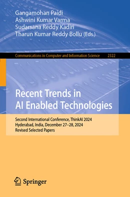 Abbildung von Paidi / Varma | Recent Trends in AI Enabled Technologies | 1. Auflage | 2025 | beck-shop.de