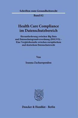 Abbildung von Zacharopoulou | Health Care Compliance im Datenschutzbereich | 1. Auflage | 2025 | beck-shop.de