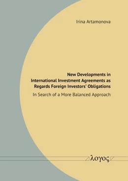 Abbildung von Artamonova | New Developments in International Investment Agreements as Regards Foreign Investors' Obligations | 1. Auflage | 2025 | beck-shop.de