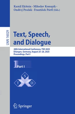 Abbildung von Ek¿tein / Konopík | Text, Speech, and Dialogue | 1. Auflage | 2025 | beck-shop.de