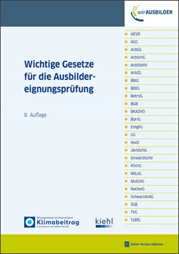 Abbildung von Wichtige Gesetze für die Ausbildereignungsprüfung | 8. Auflage | 2025 | beck-shop.de