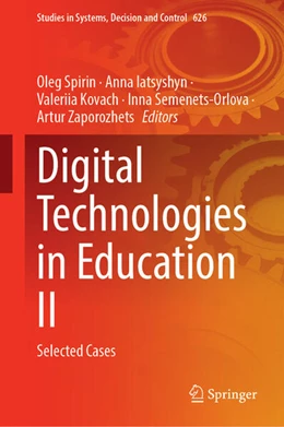 Abbildung von Spirin / Iatsyshyn | Digital Technologies in Education II | 1. Auflage | 2026 | beck-shop.de