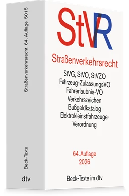 Abbildung von Straßenverkehrsrecht: StVR | 64. Auflage | 2026 | 5015 | beck-shop.de