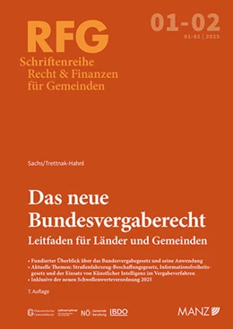 Abbildung von Sachs / Trettnak-Hahnl | Das neue Bundesvergaberecht 7. Auflage | 7. Auflage | 2025 | beck-shop.de