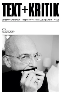 Abbildung von Thomalla | TEXT + KRITIK 248 - Maxim Biller | 1. Auflage | 2025 | beck-shop.de