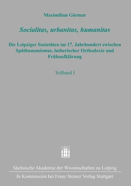 Abbildung von Görmar | Socialitas, urbanitas, humanitas | 1. Auflage | 2025 | beck-shop.de