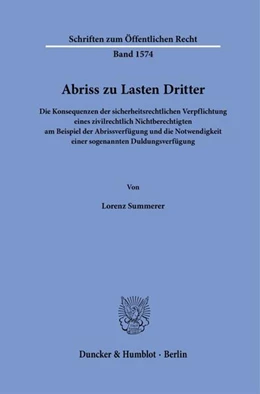 Abbildung von Summerer | Abriss zu Lasten Dritter | 1. Auflage | 2025 | beck-shop.de
