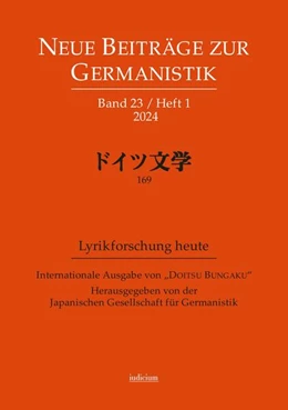 Abbildung von Japanische Gesellschaft für Germanistik | Neue Beiträge zur Germanistik, Band 23 / Heft 1 / 2024 | 1. Auflage | 2025 | beck-shop.de