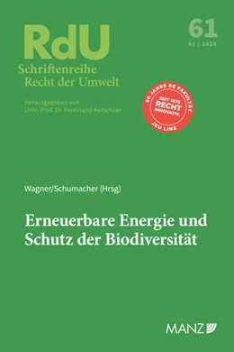Abbildung von Wagner / Schumacher | Erneuerbare Energie und Schutz der Biodiversität | 1. Auflage | 2025 | 61 | beck-shop.de